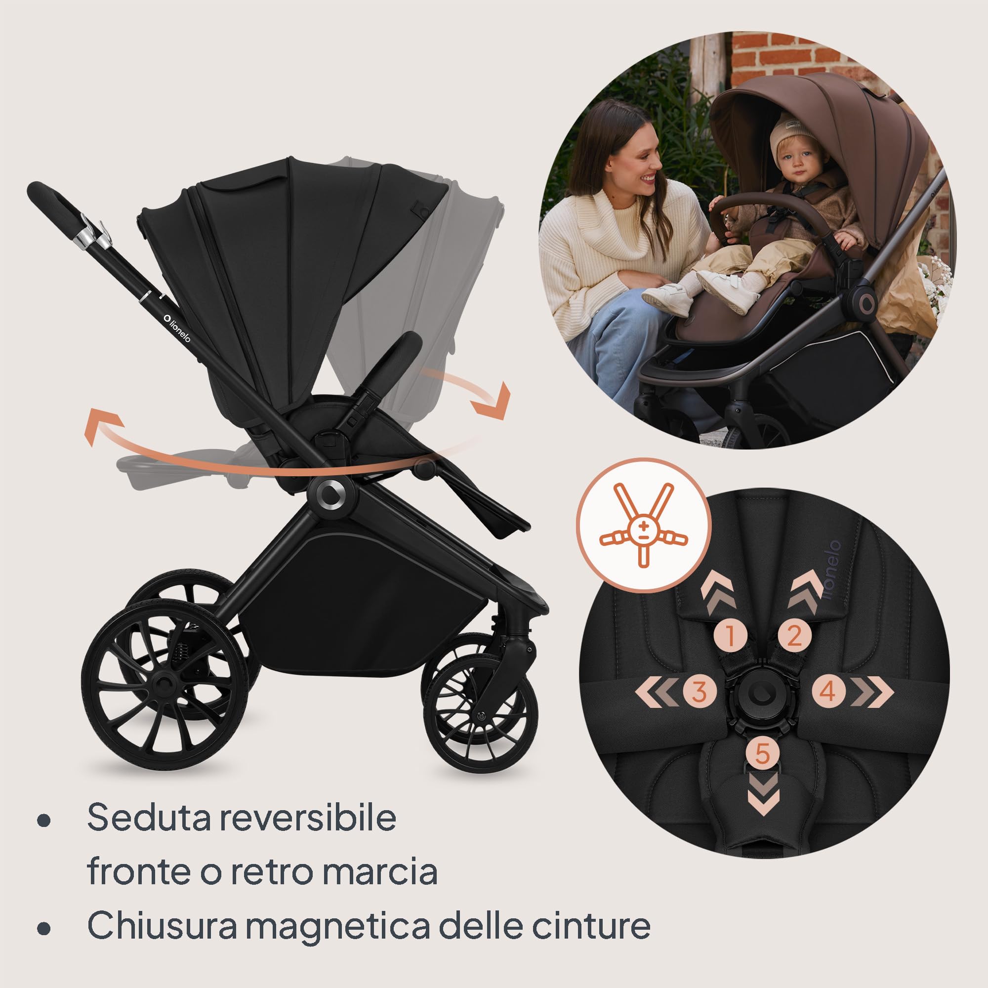 LIONELO Mika Plus Passeggino per Bambini da 6 a 48 Mesi fino a 22 kg