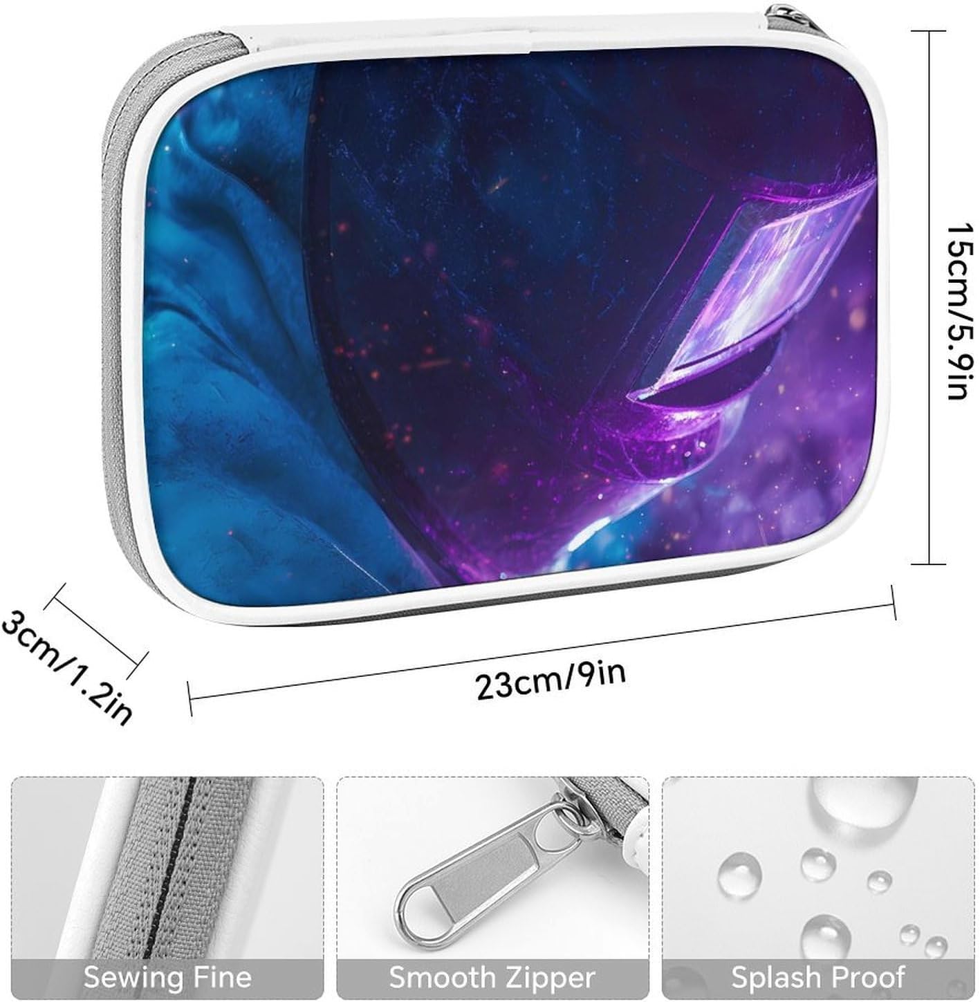 Welder Purple Sparks Cosmetic Bag Makeup Brush Organizer Bags image 2