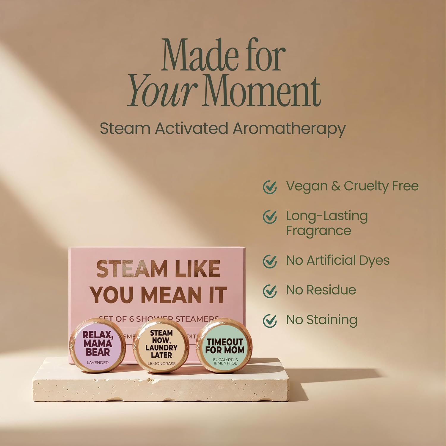 MESMOS 6 Assorted Shower Steamers Aromatherapy, Gifts for Moms Who Have Everything, Birthday Presents, Good Things & Unique Gifts for Mom from Daughter & Son, Relaxation Self Care Mom Gift Items