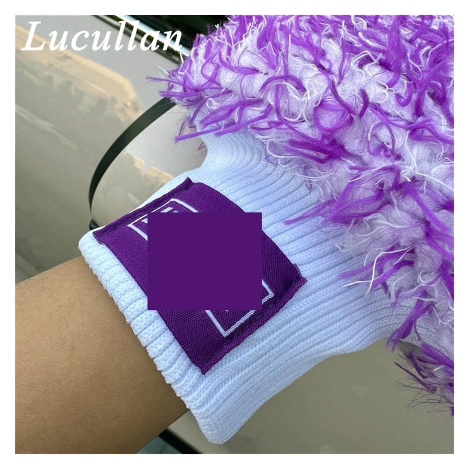 Guanto in microfibra viola Per La Pulizia Dell'auto
