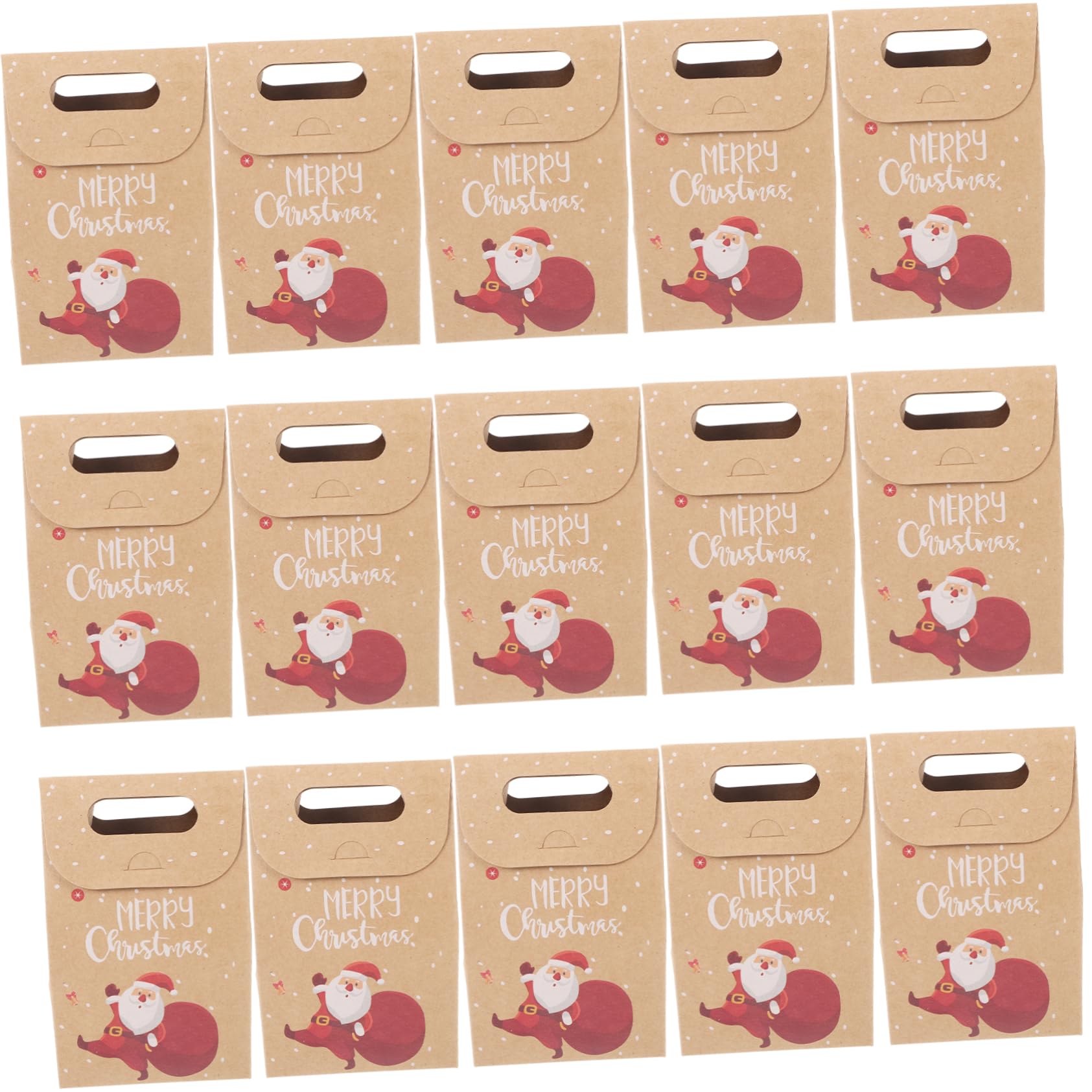 FRCOLOR 2 Juegos Bolsa De Papel Kraft Navideña Bolsa De Papel De Vacaciones Bolsas De Dulces De Navidad Tapas Christmas Bag Bolsas Kraft Bolsas De Almacenamiento De Navidad Uds * 2