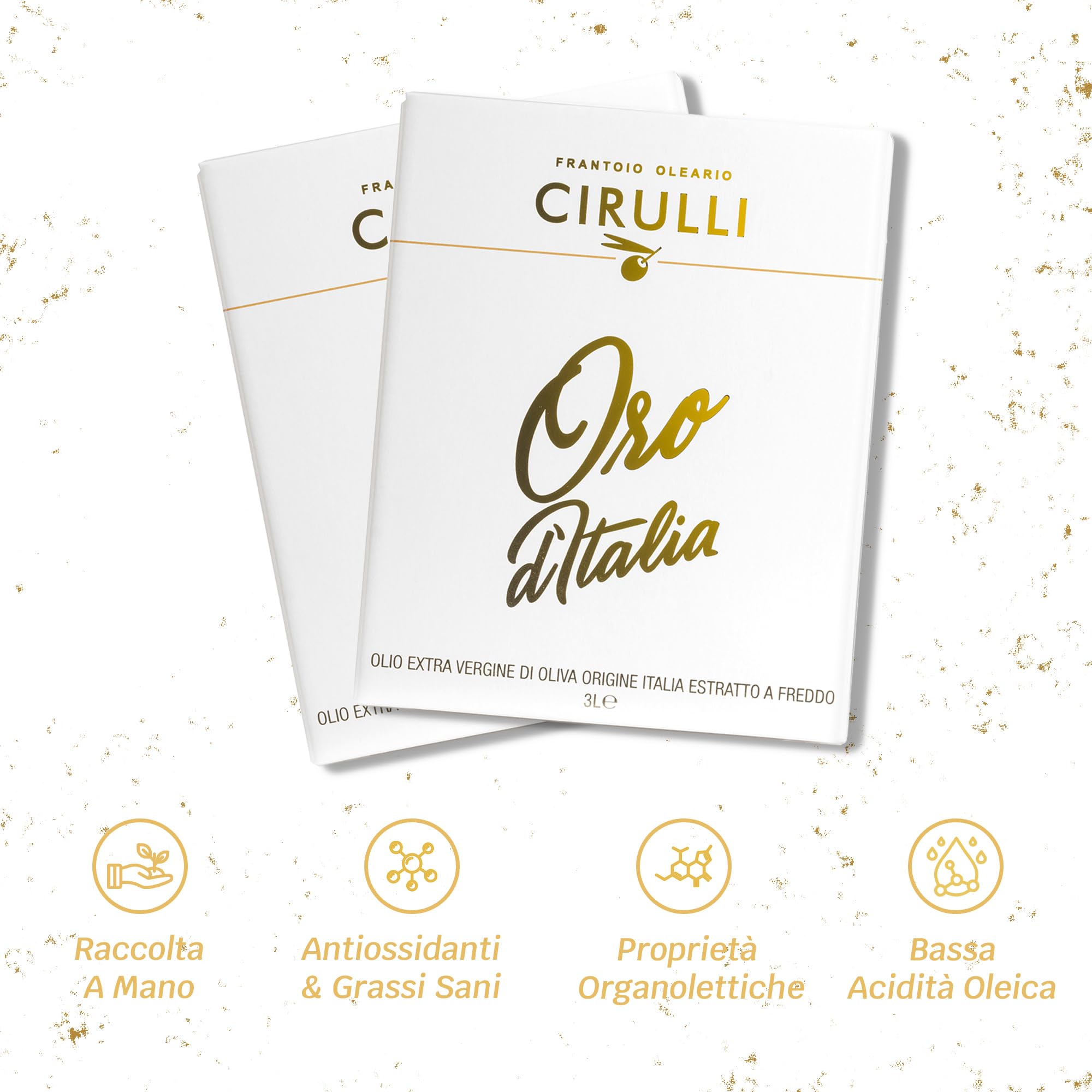 Cirulli Huile d'olive extra vierge italienne extraite à froid, 2 Bag in Box EVO (2 x 3 Litres)