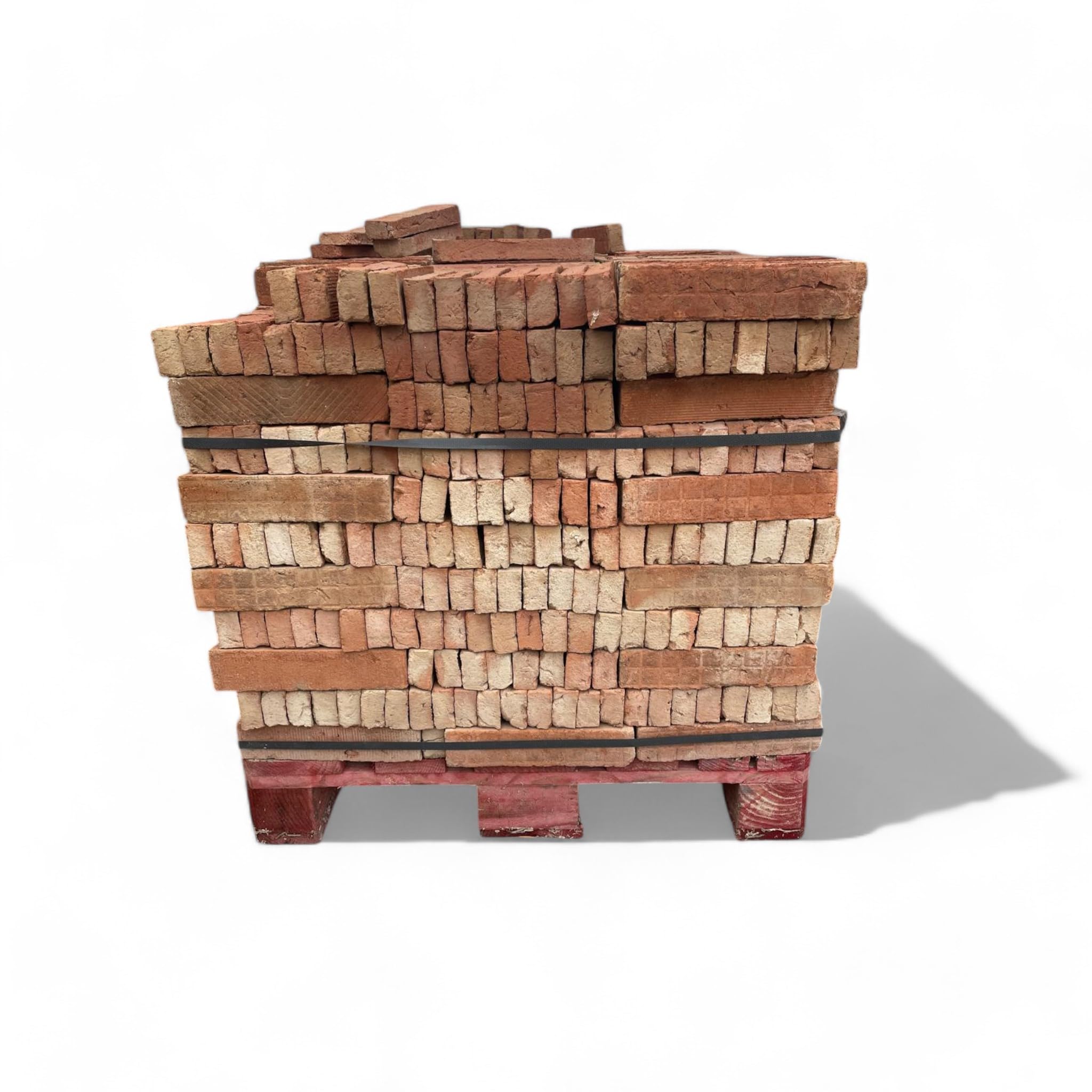 100 piezas de Ladrillo medio rústico de barro, 25 x 5,5 x 3 cm, artesanal y resistente