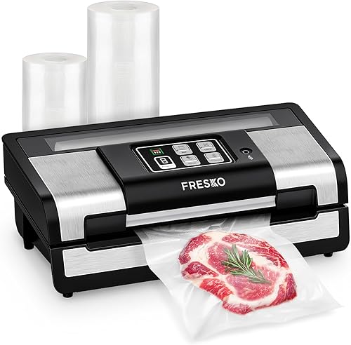 FRESKO Smart Vacuum Sealer Pro, máquina selladora de alimentos completamente automática para almacenar y guardar alimentos, potente selladora de