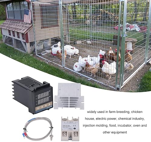 Vista 12 de PID Controladores de temperatura Kit de controlador de temperatura industrial preciso REX C100 impermeable para granja 100V-240V (40A)