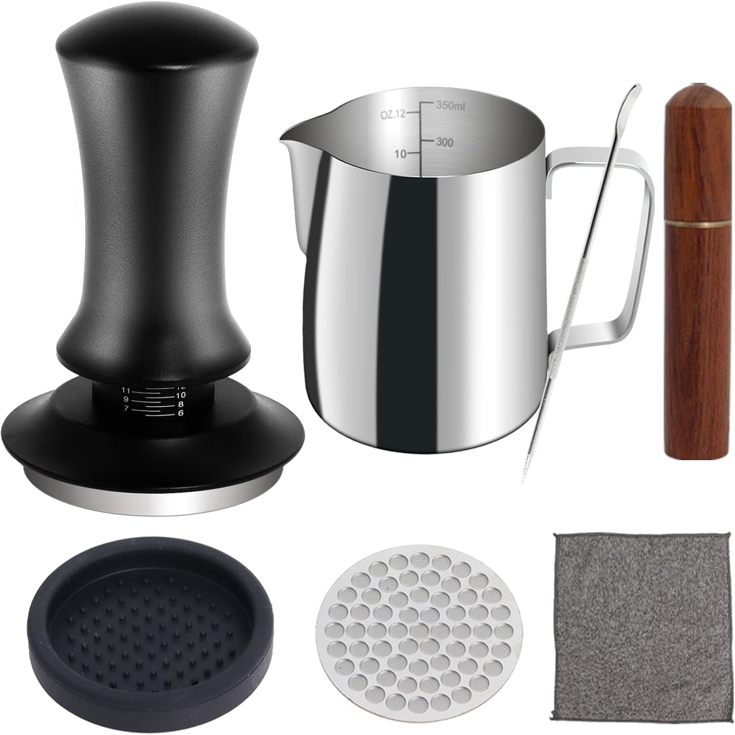 Kaffeestempel 51mm Edelstahl - Espresso Tamper Mit Holzgriff Für Perfekten Kaffee