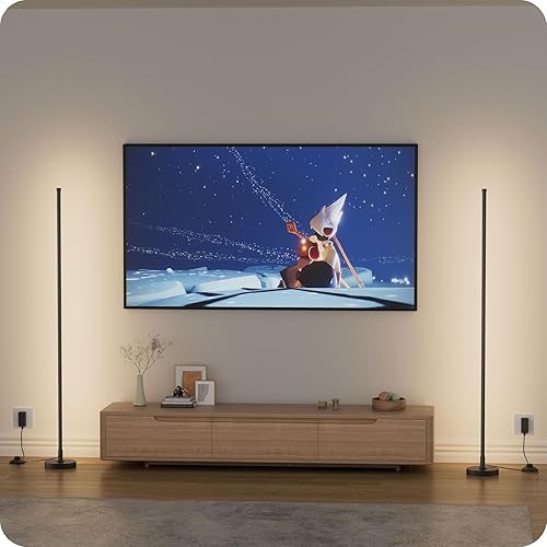 Miniatura 6 de Lámpara de pie regulable con control remoto, lámpara de esquina para sala de estar, dormitorio, oficina, temperatura de color (3000 K-6000 K)