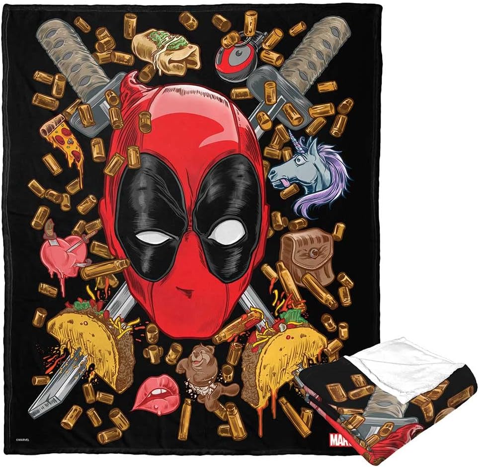 Northwest Deadpool Silk Touch Throw Blanket, 50" x 60", Everything Deadpool
