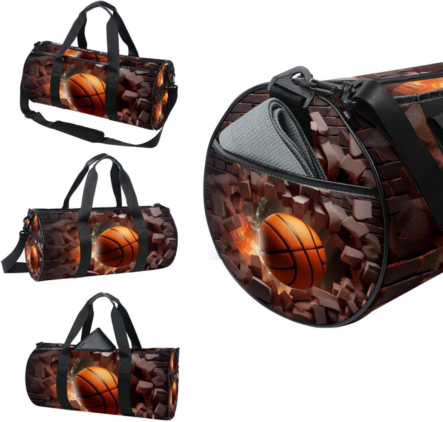 Gym Bags for Women,Duffle Bag for Travel,Basketball Wall Art Abstract,Gym Bag for Men