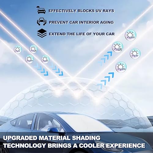 Miniatura 4 de Parasol delantero para automóvil, compatible con Toyota Camry, ajuste personalizado, LE XSE XLE Hybrid SE Sedán, actualizado 2025 2024 2023 2022