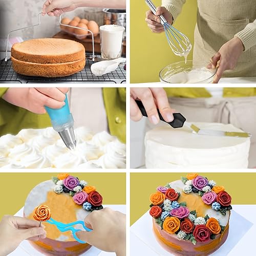 Miniatura 8 de Juego de 305 piezas de suministros de decoración de tartas para principiantes, herramientas de decoración de cupcakes, juego de suministros de