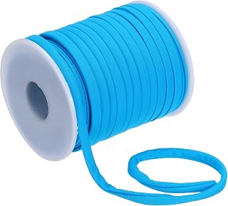 PATIKIL Flat Elastic Nylon Cord, 21.87 Yard 5 mm Stretchy Spandex Cord Fabric Elastic String for Sewing Clothing Hair Ties Drawstring DIY Crafts, Sky Blue