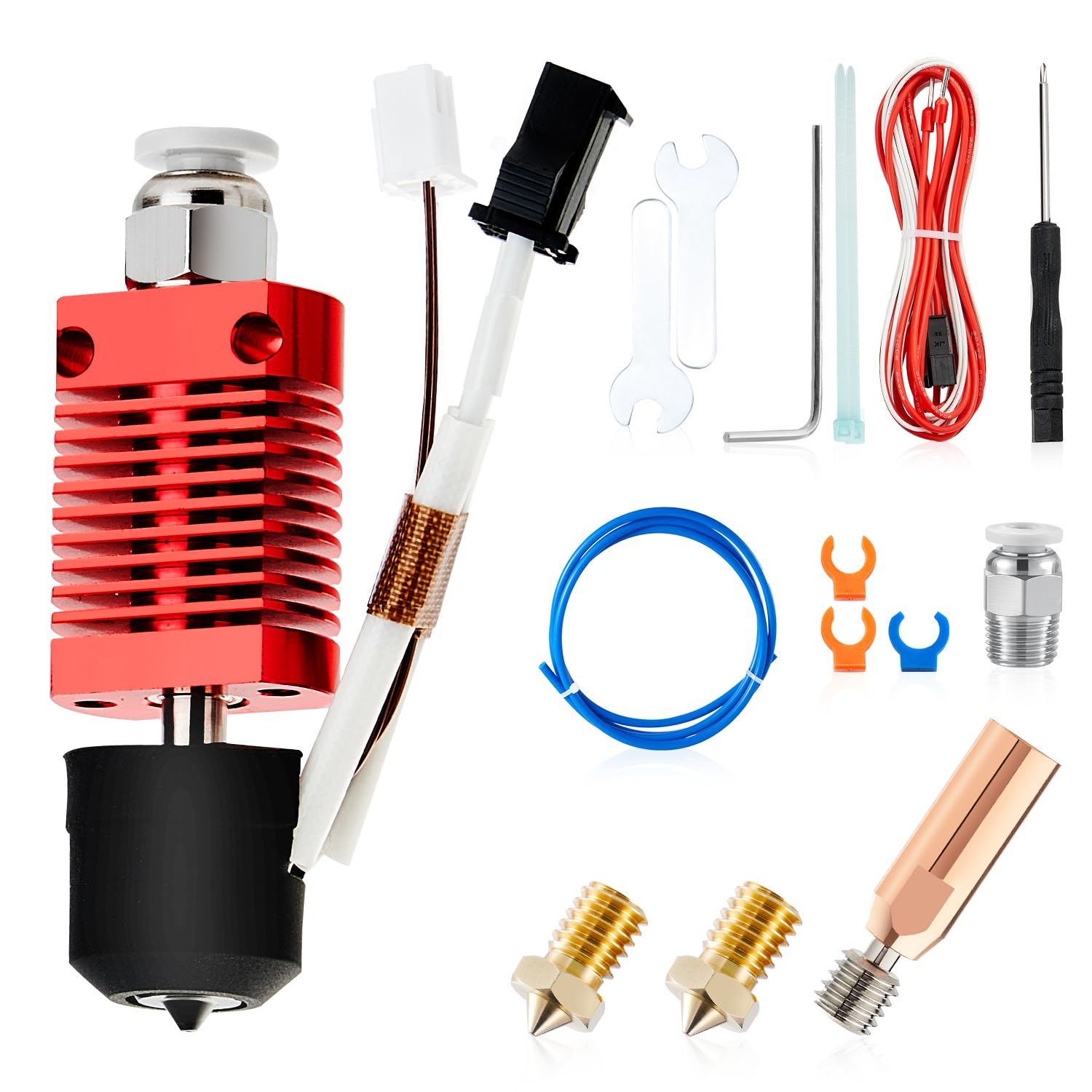 Ender 3 Hotend All-Metal Upgrade: 24V 60W CHC Hotend Ceramic Heating Core Compatible with Ender-3 V2/ 3 Pro/Max/ 5 Pro/Plus/ 6 / CR-10 Hot end Kit
