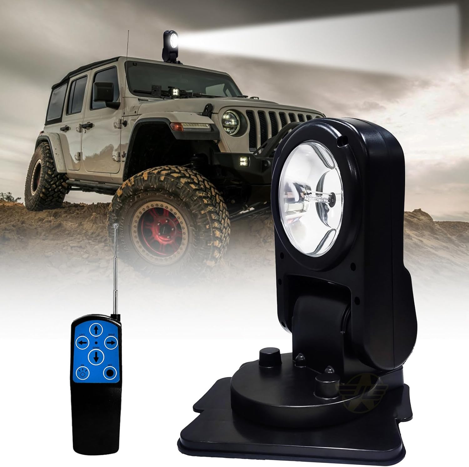 Vehicle Searchlight, Rescue Spot Light High Brightness 360° Adjustable 55W for Boat for Vehicle