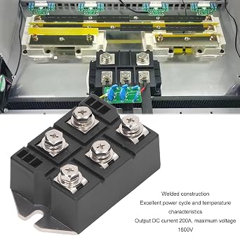 3 Phase Diode Module Rectifier 200A 1600V Bridge Rectifier for PWM Inverter Electric Current Input Battery Charging