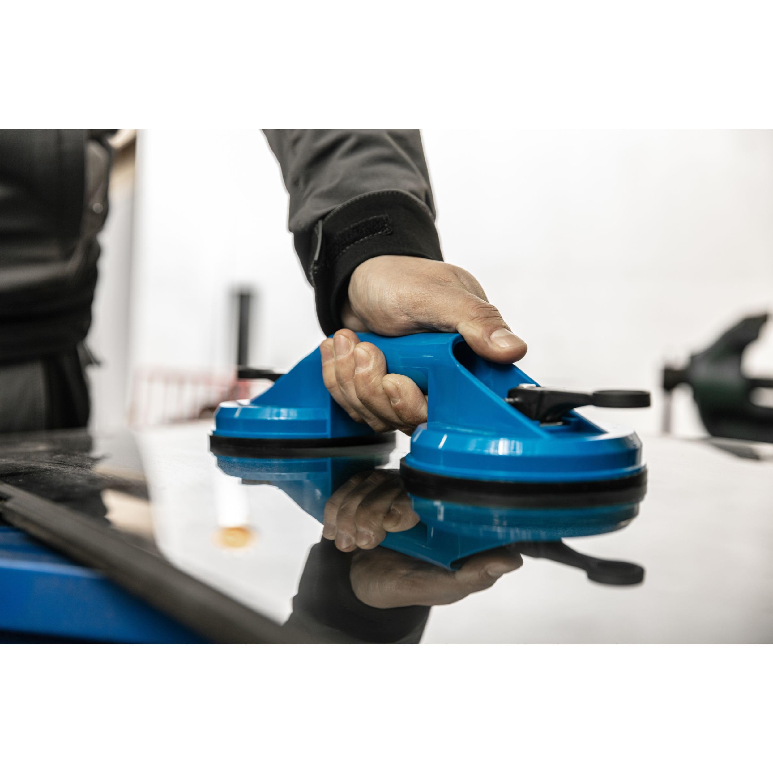 Högert Technik Elevador de succión resistente Doble ventosa 80 kg