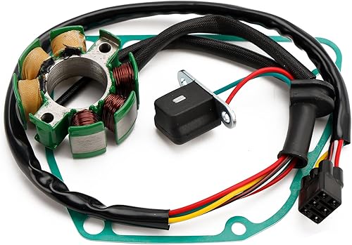 Topteng Estator de bobina Magneto + conjunto de junta de generador para Suzuki RMZ250 RM-Z250 2007-2009 32101-10H00 11483-10H00