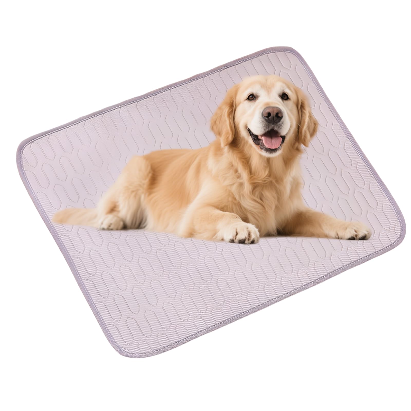 Hwanme Cooling Mat for Dogs,50x70 cm Washable Double-sided Dog Cooling Mat,Soft Breathable Ice Silk Pet Bed for Hot Weather for Couch,Crate & Car,Foldable Portable Cool Pad for Home,Travel (Grey)