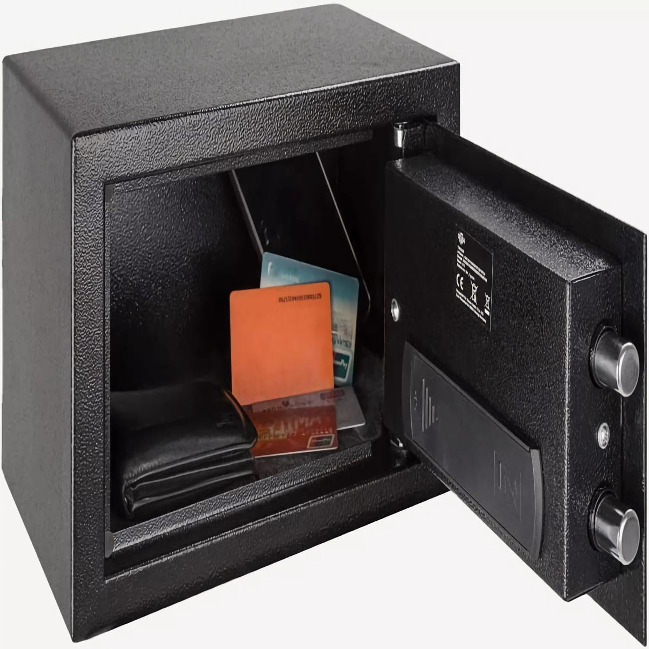 Herzberg Electronic Safe interior with items