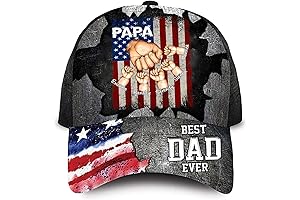 Fist Bump Flag Best Dad Ever Cap: A Personalized Father's Day Gift
