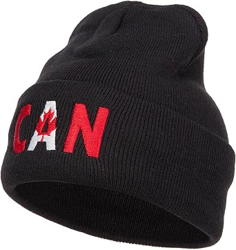 Canada CAN Flag Embroidered Long Beanie