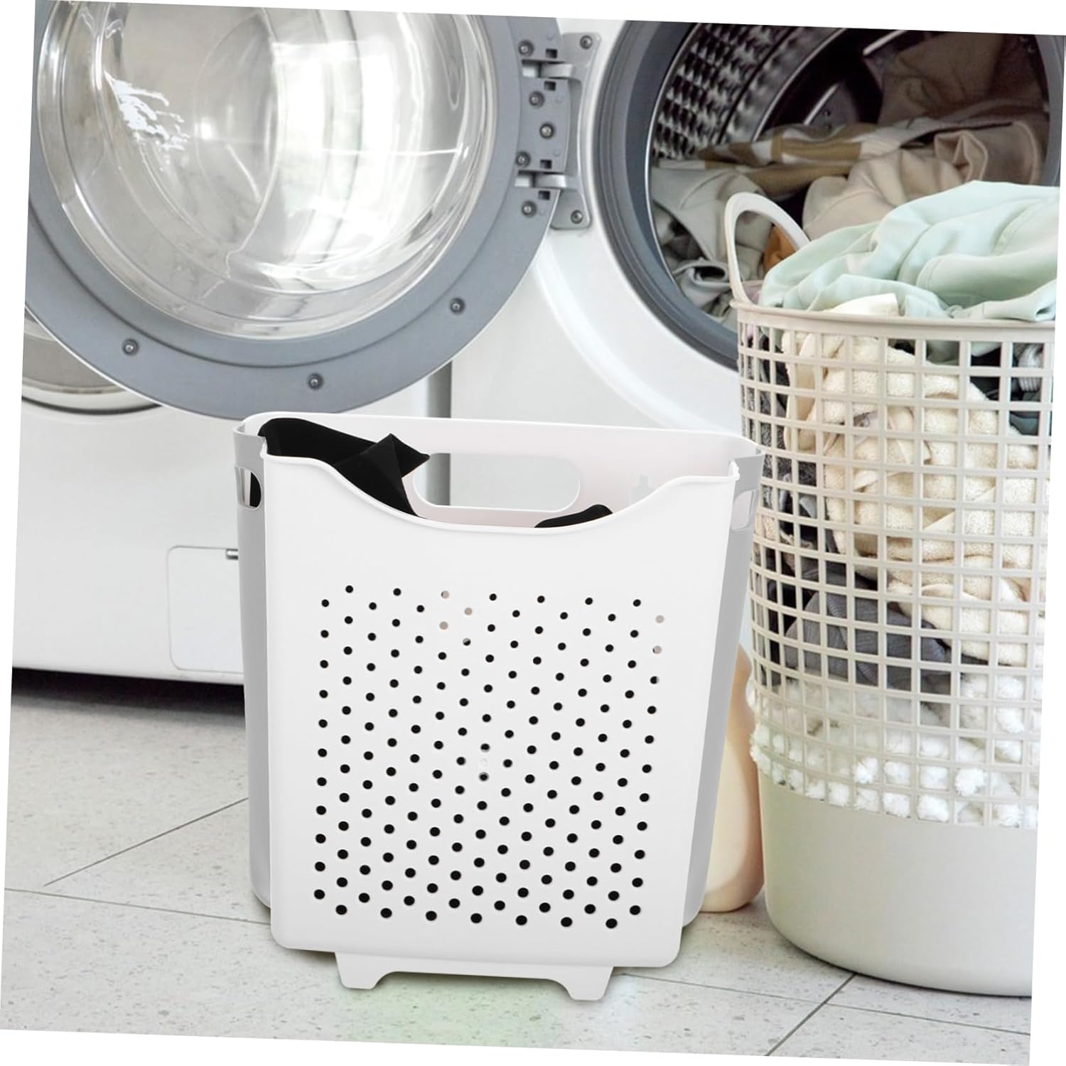 Wall Mounted Collapsible Laundry Hamper Large Capacity Foldable Basket Space Saving Storage Container for Bathroom Bedroom Household Organization