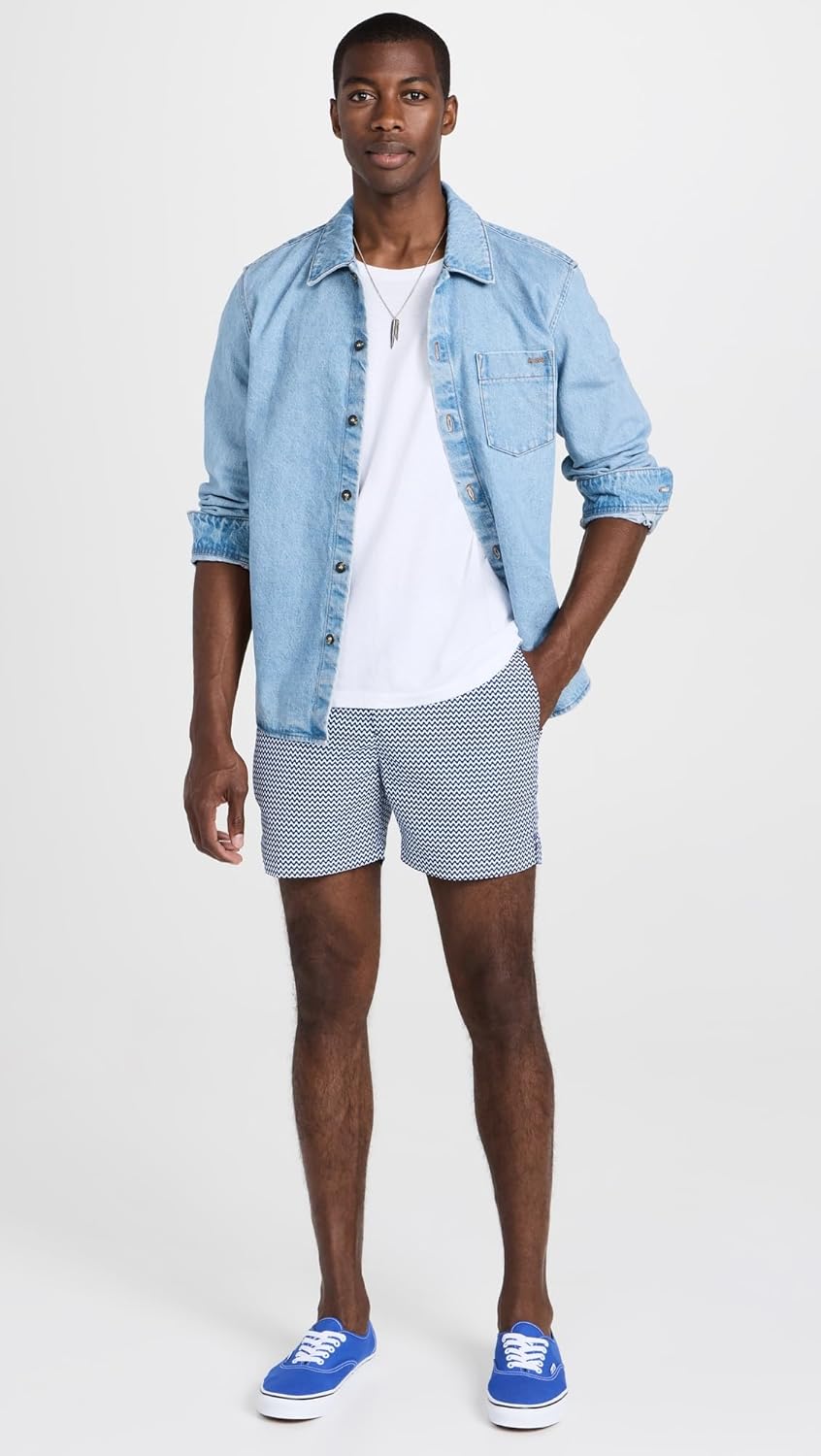 Frescobol Carioca Men's Copacabana Classic Swim Shorts 5" - Image 5