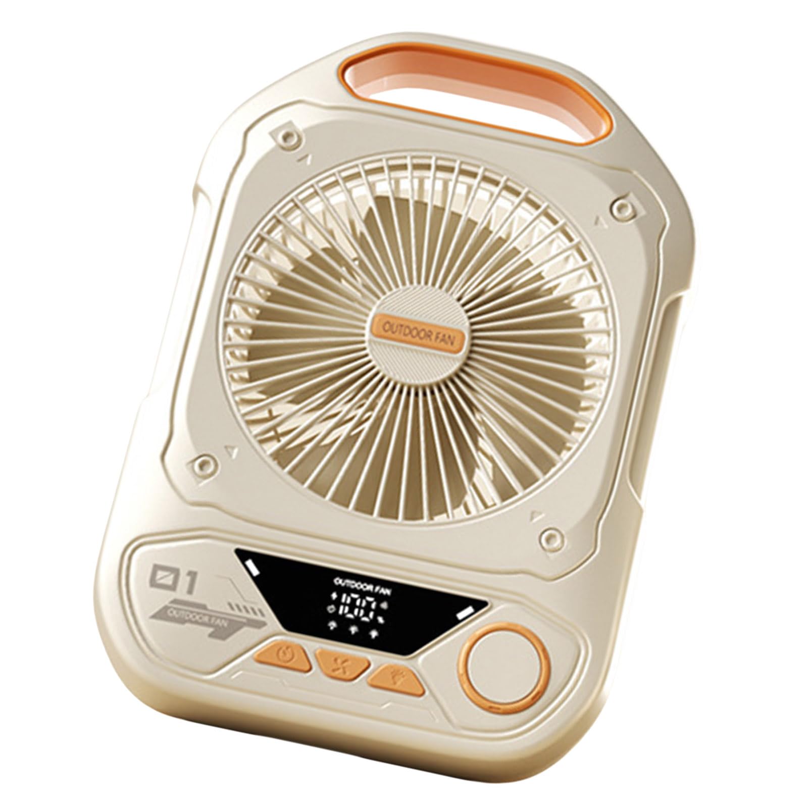 Buxuaaaa Portable Rechargeable Fan and Light for Camping and Desk Use Low Noise and USB Charging Desk Fan Cooling Gadget Oscillating