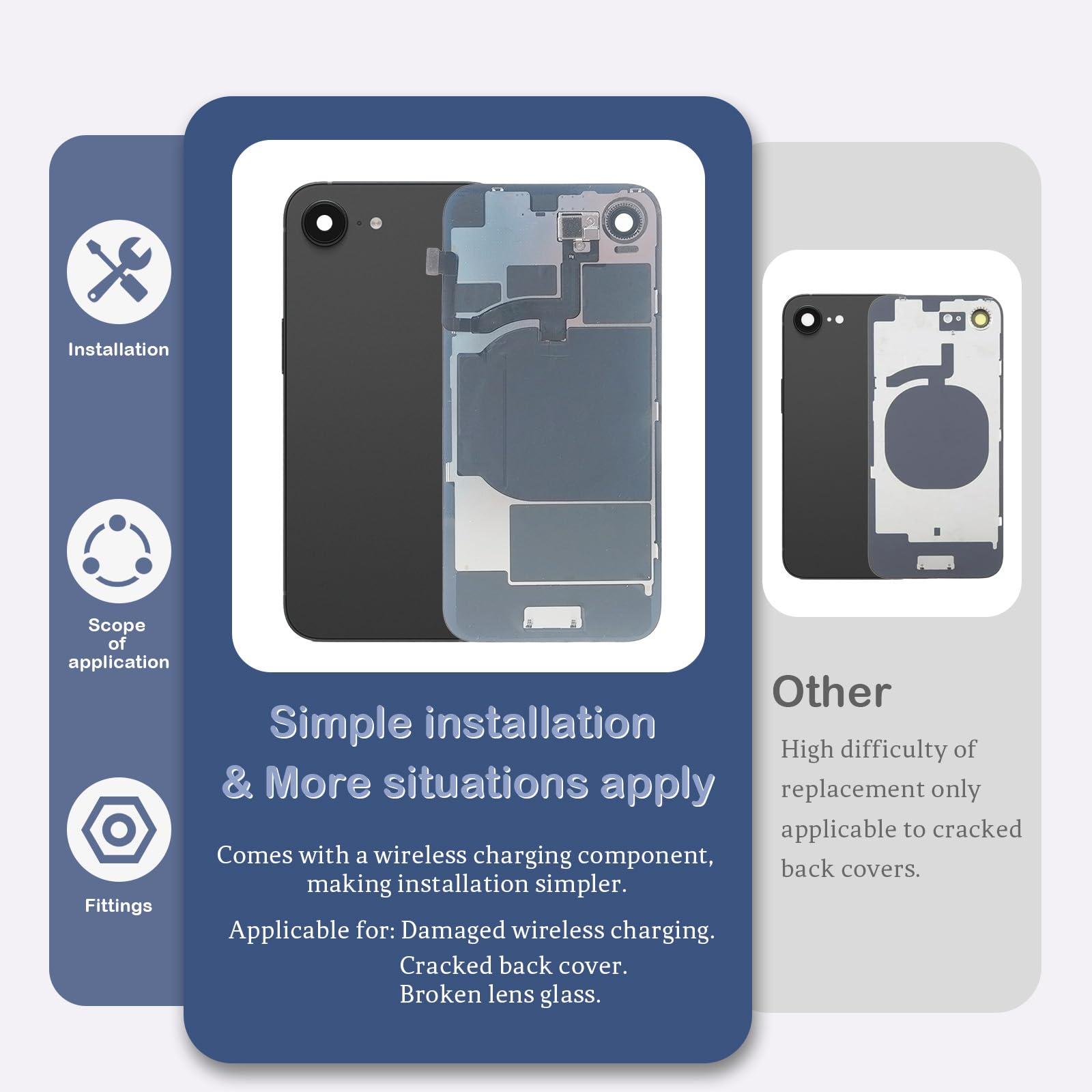 Amazon.com: Back Glass Replacement for iPhone 16 E(6.1 inches
