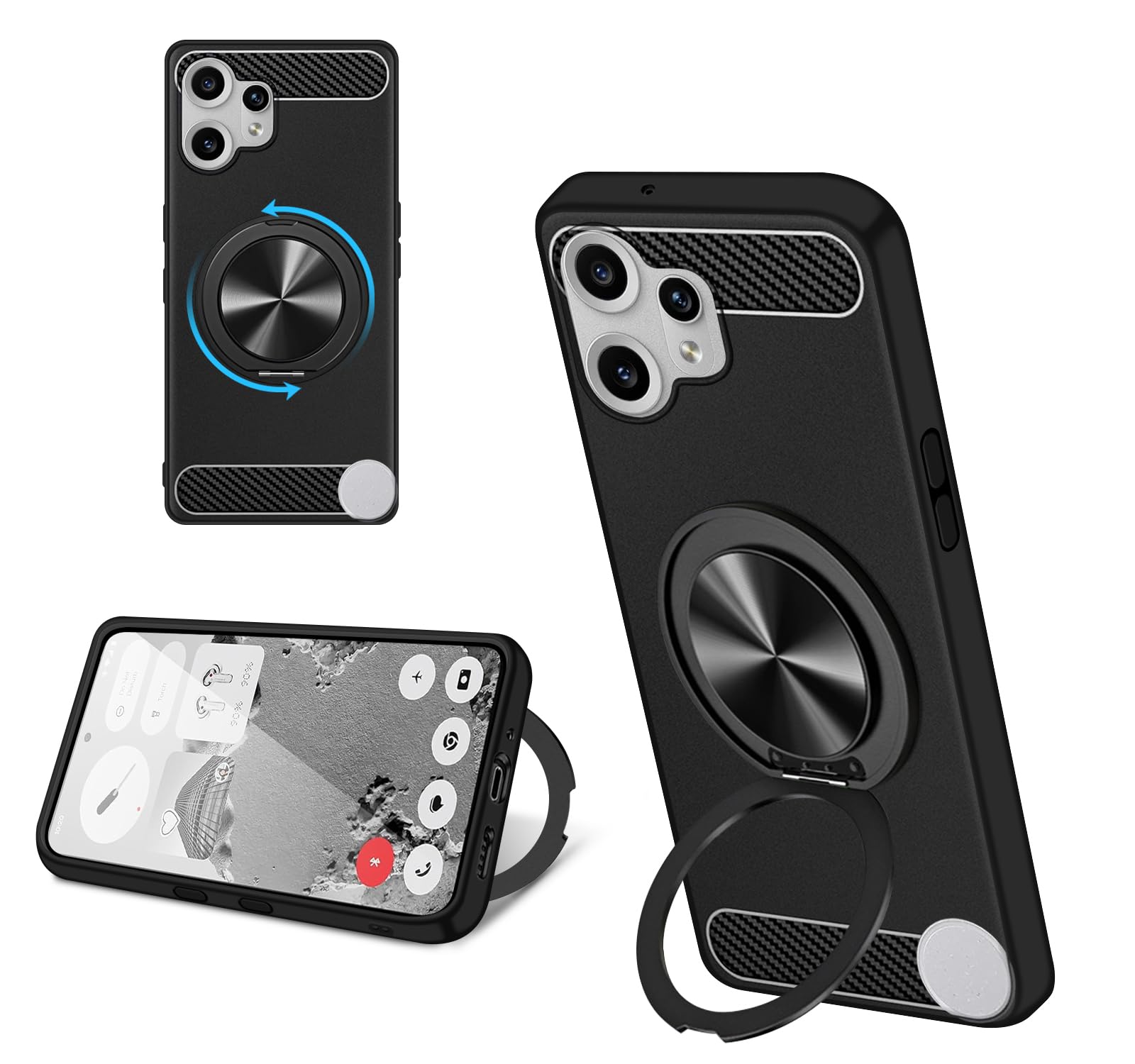 Amazon.co.jp: 対応 Nothing CMF Phone 2 Pro ケース リング付き 360