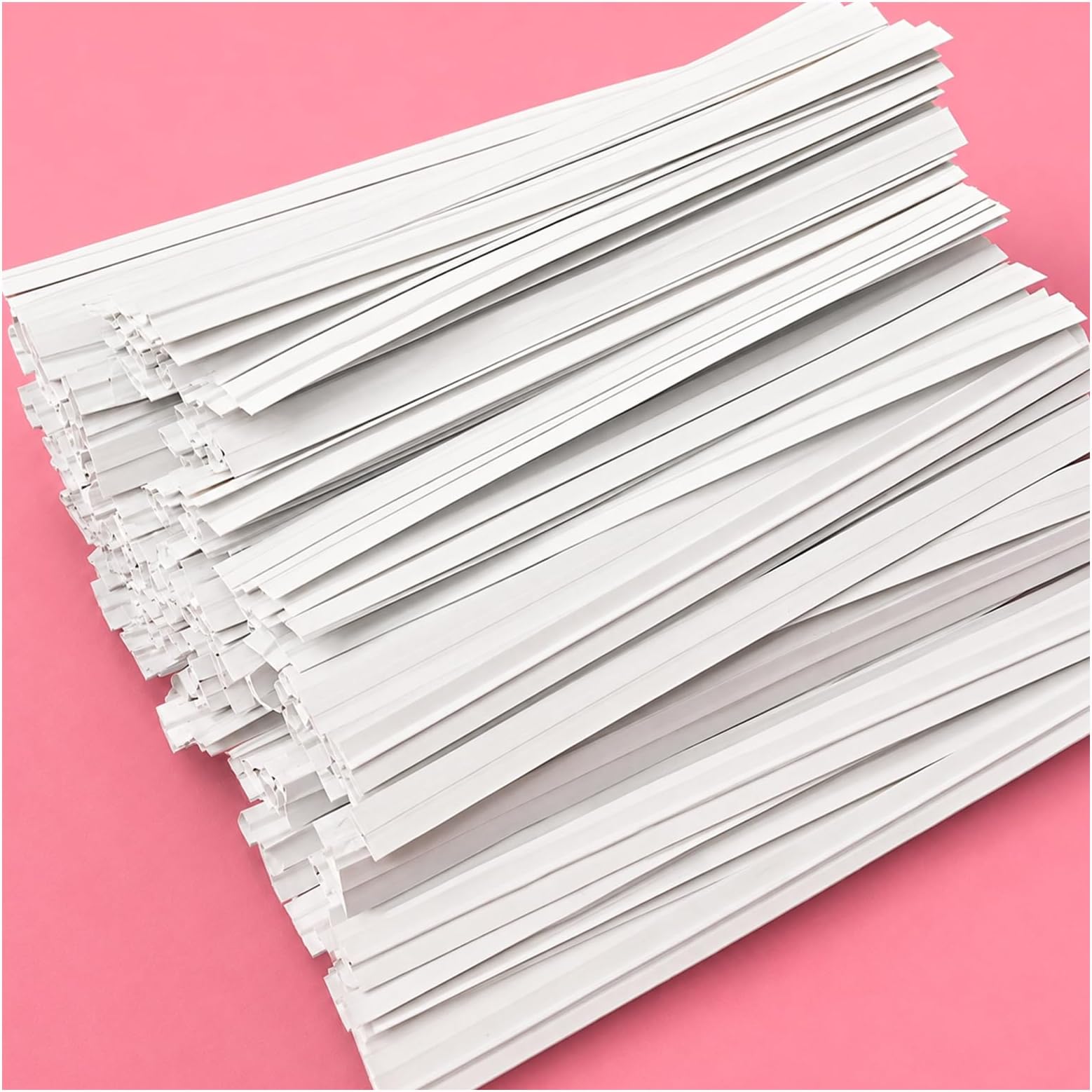 Easytle 600 Pcs 5" White Paper Twist Ties Bread Ties White Twist Ties Twisty-Ties Bag Ties Twist Ties for Bags Bread Wire Ties Twist Tie for Party Cello Candy Bread Coffee Bags Cake Pops