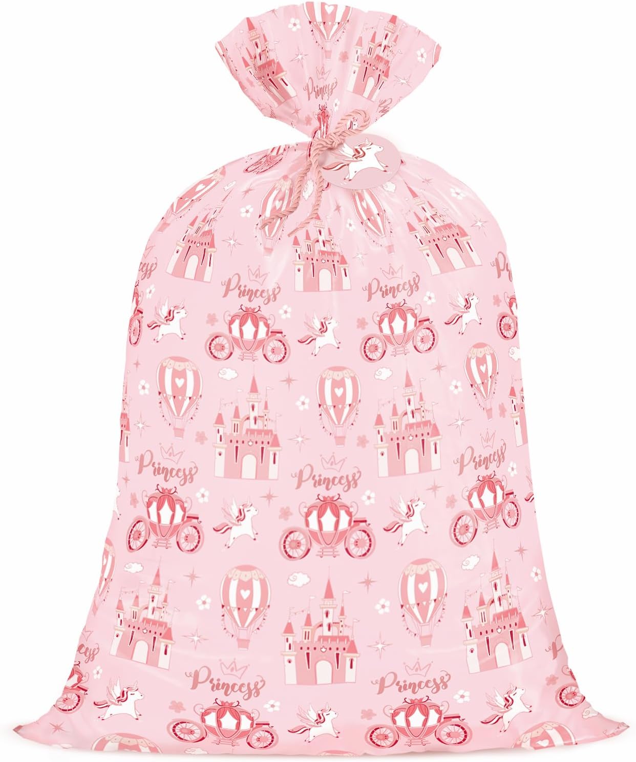 WRAPAHOLIC 56" Extra Large Pink Unicorn Birthday Gift Bag - Have a Magical Birthday Jumbo Bike Bag Gift Wrap for Girls, Baby Shower, Party, Holiday - 56" H x 36" W