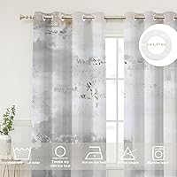 Vista 447 de Cenefas de cocina modernas con patrón de cobre marrón dorado para ventanas, cenefas opacas abstractas de marcas de arañazos y cortinas opacas