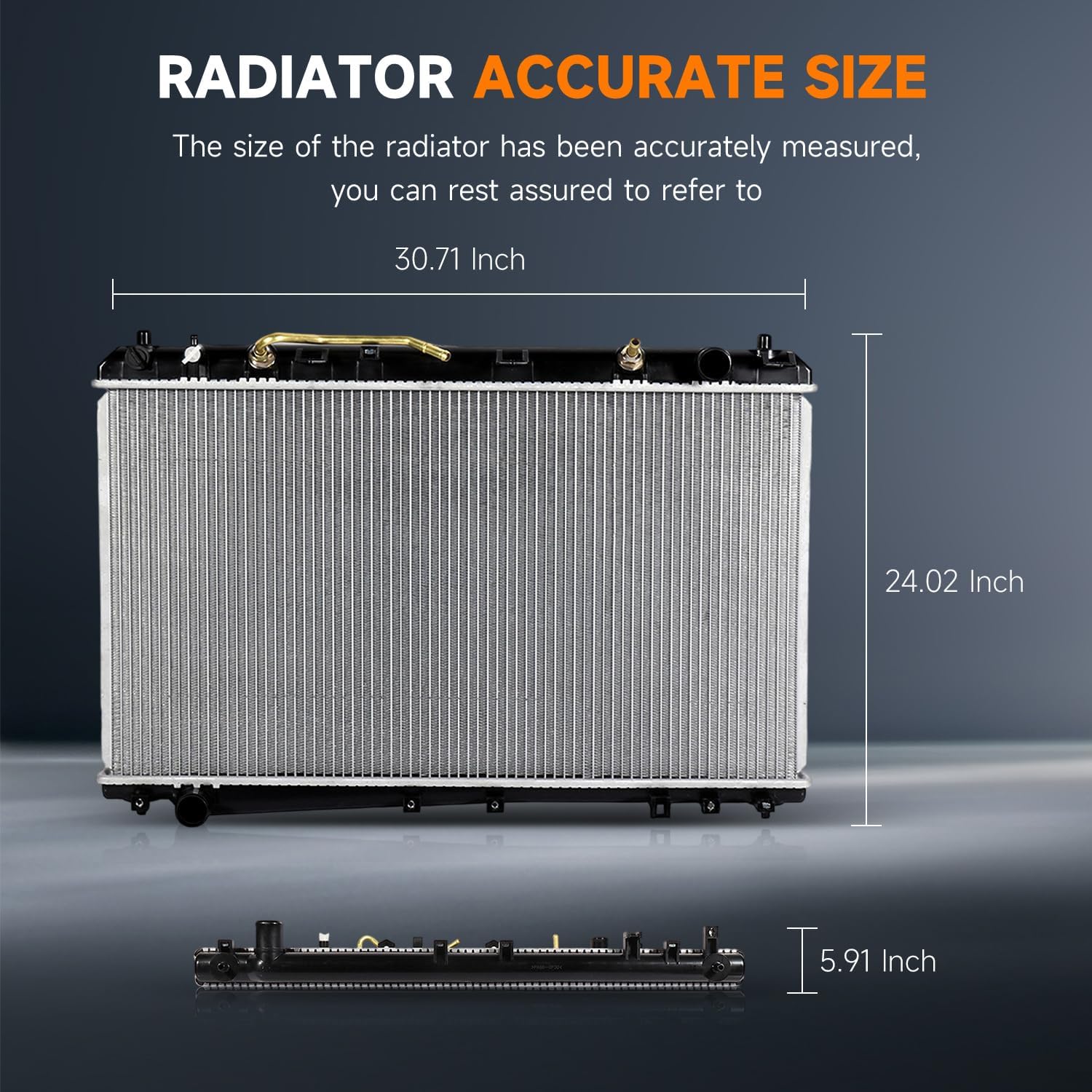 OCPTY 2324 Radiator Replacement for 2000-2004 for Toyota for Avalon 3.0L Automotive Replacement Engine Radiators Auto Parts CU2324 CU2325