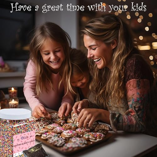 Miniatura 4 de Rainbow Nonpareils - Gránulos de bolas de chocolate para regalo, 2 libras, recipiente a granel, vibrante y divertida decoración de pasteles y