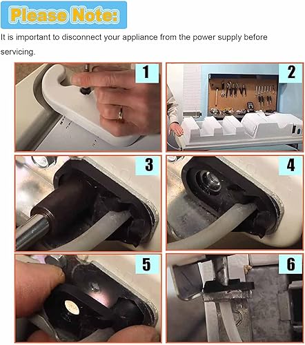 Miniatura 6 de 2182179 Kit de leva de puerta de refrigerador de repuesto para Whirlpool Kenmore Nevera Puerta Inferior Closer AP6005980 PS11739042 W10329686