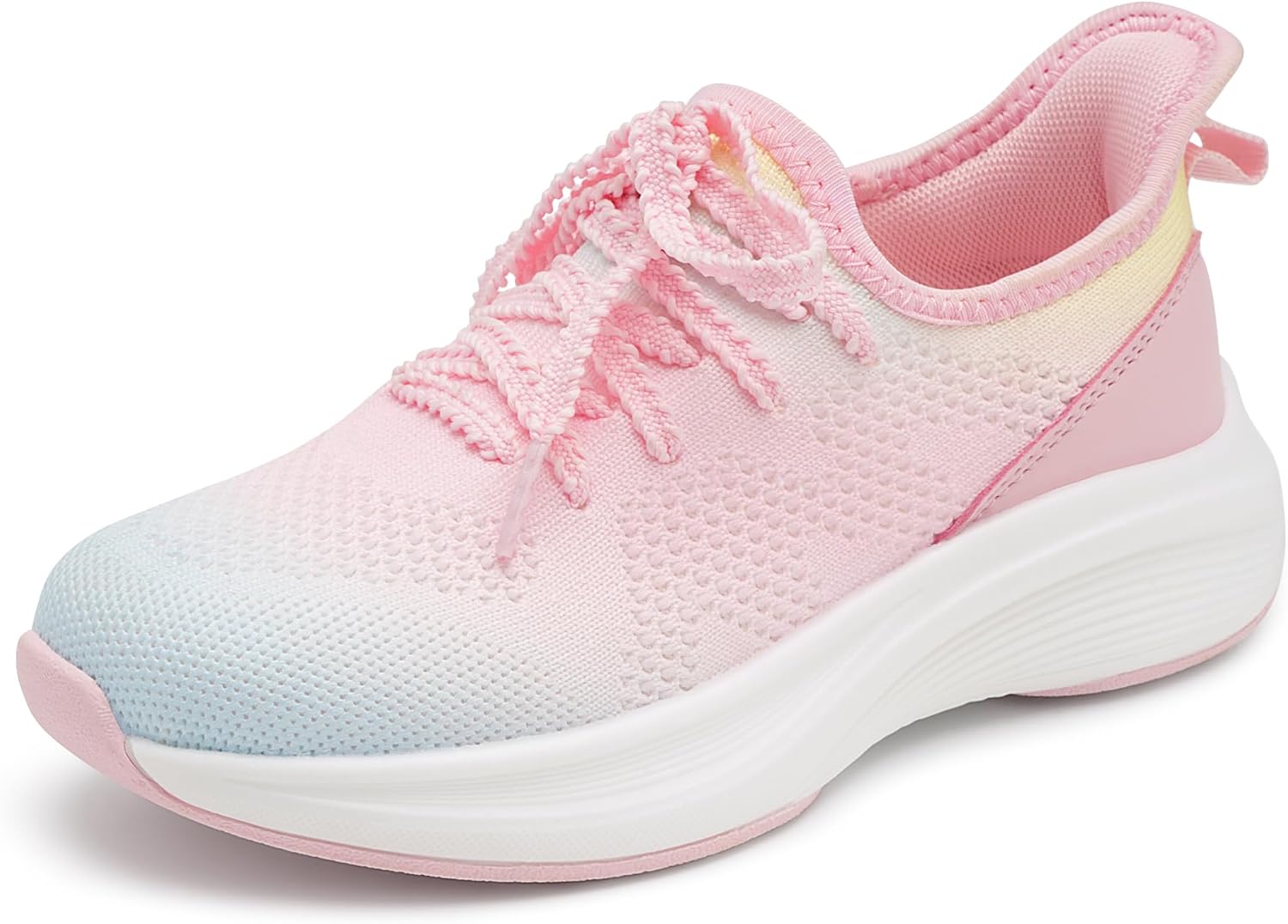 Stelle Girls Sneakers Kids Tennis Running Walking Shoes Slip-On Athletic Non Slip Lightweight Breathable Sport Shoes for Little/Big Kid