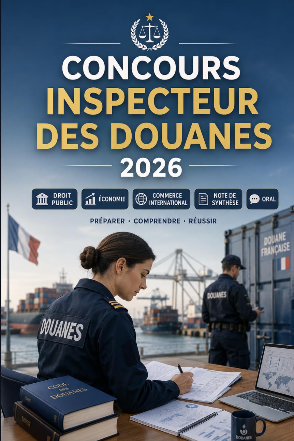 Concours Inspecteur des Douanes 2026: Douanes Catégorie A : préparation complète, droit public, économie, finances, commerce international, note de synthèse et entretien oral