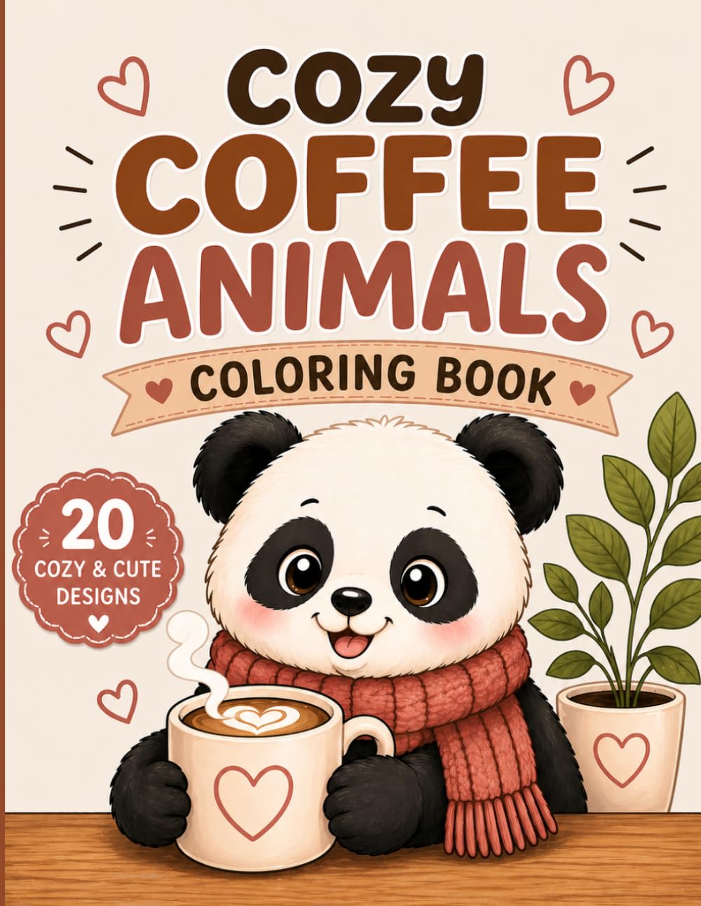 Cozy Coffee Animals Coloring Book: Cute & Relaxing Animal Scenes with Coffee for Stress Relief, Mindfulness & Cozy Vibes
