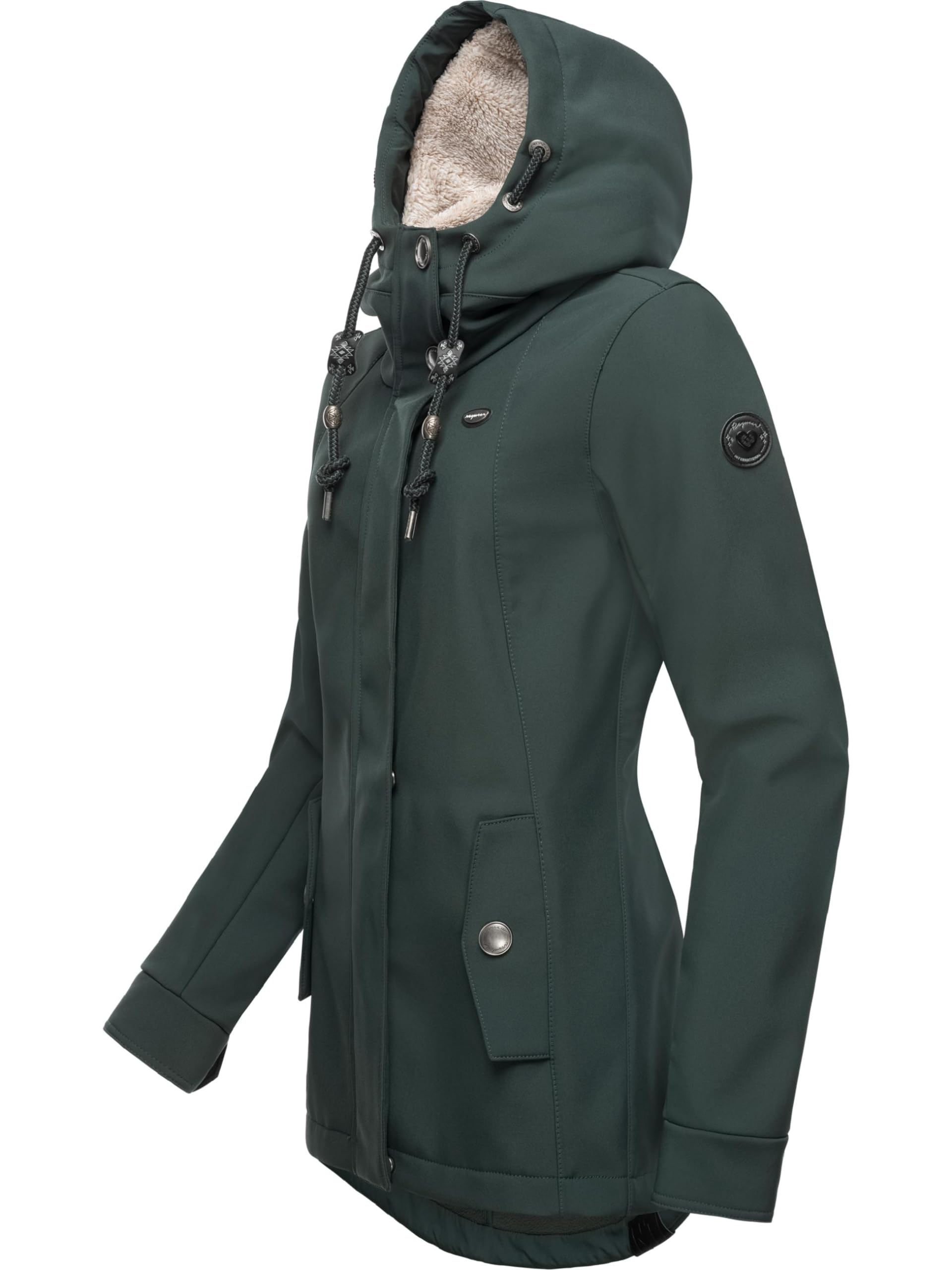 Ragwear Damska kurtka przejściowa softshell, wodoszczelna, oddychająca, z kapturem, Monadde Softshell XS-6XL