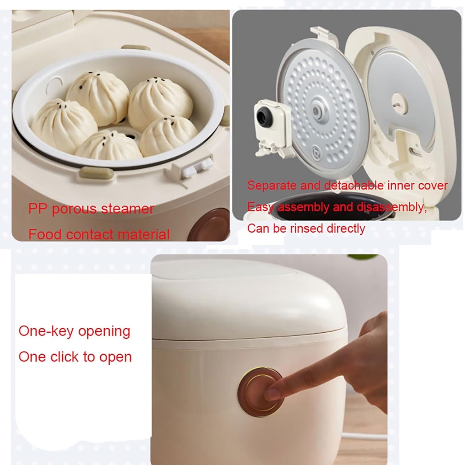 Rice cooker (2L) multifunctional household rice cooker, mini small rice cooker, for 1-2 people 220-240V US/EU