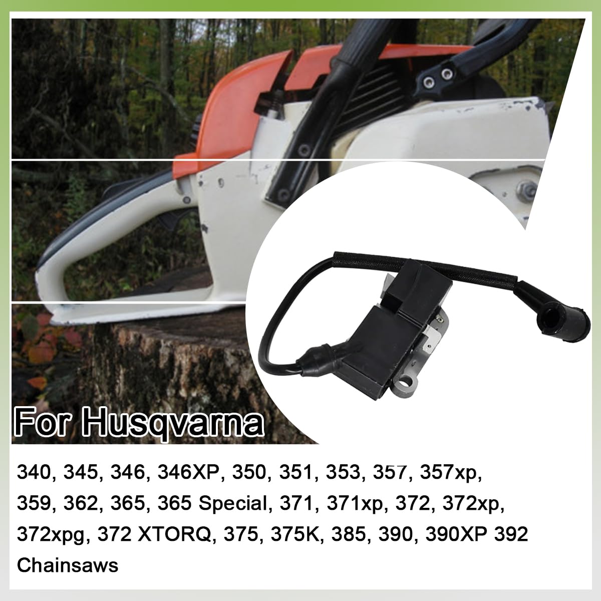 ZAMDOE 544047001 Modulo Bobina di accensione per Husqvarna 390 385 375 372 371 XP 365 362 359 357 353 351 350 346 345 340 338 339 455 460 461 Parti per Motosega Sostituisce 537 16 22-04, 5440471-01