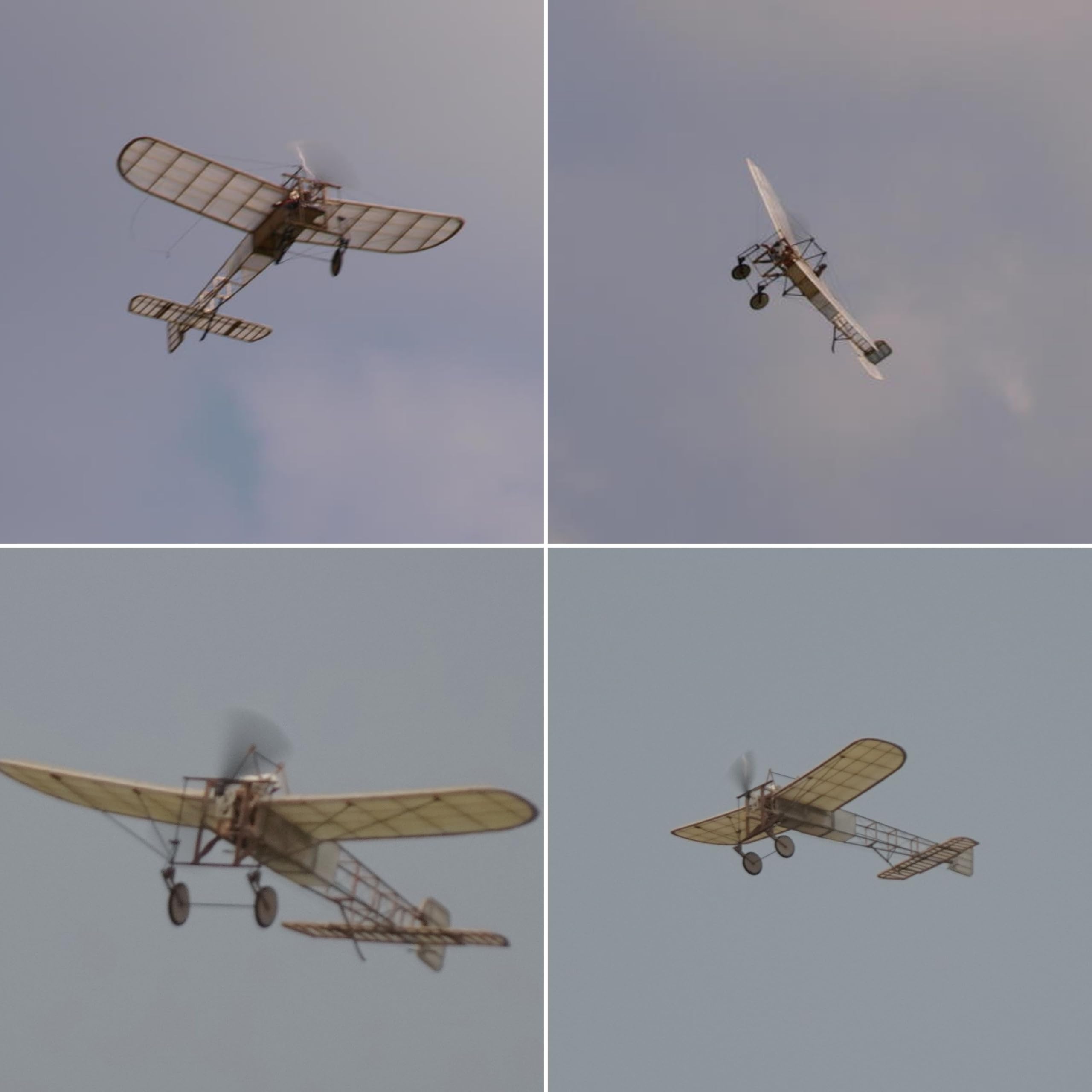 Blériot XI Slow Flyer Modellflugzeug Kit, Maßstab 1:20, 420 mm Spannweite, RC Flugzeugmodell Baukasten, Modell Flugzeug zum selbst Bauen, gelaserte Balsa Holz Bauteile, 420 x 370 x 130 mm, 30 g RTF