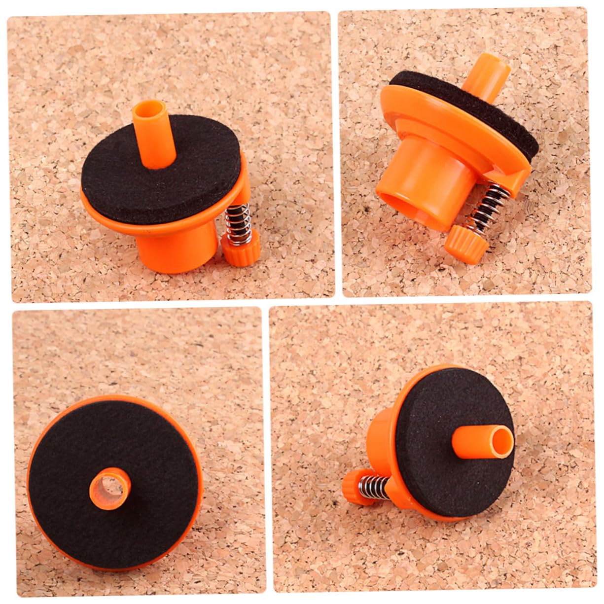 IMIKEYA Pied de Cymbale Charleston Orange, Support de Cymbale en Plastique, Surface Lisse Anti-Usure pour Batterie
