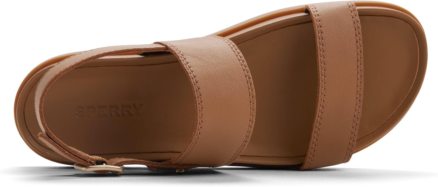 Sperry womens Capri Leather Two Strap Slingback Sandal