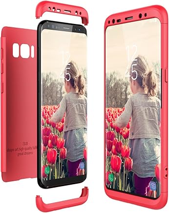 CE-Link Funda Samsung Galaxy S8, Carcasa Fundas para Samsung Galaxy S8, 3 en 1 Desmontable Ultra-Delgado Anti-Ara?azos Case Protectora - Rojo/Red CE-Link Funda Samsung Galaxy S8, Carcasa Fundas para Samsung Galaxy S8, 3 en 1 Desmontable Ultra-Delgado Anti-Ara?azos Case Protectora - Rojo/Red
