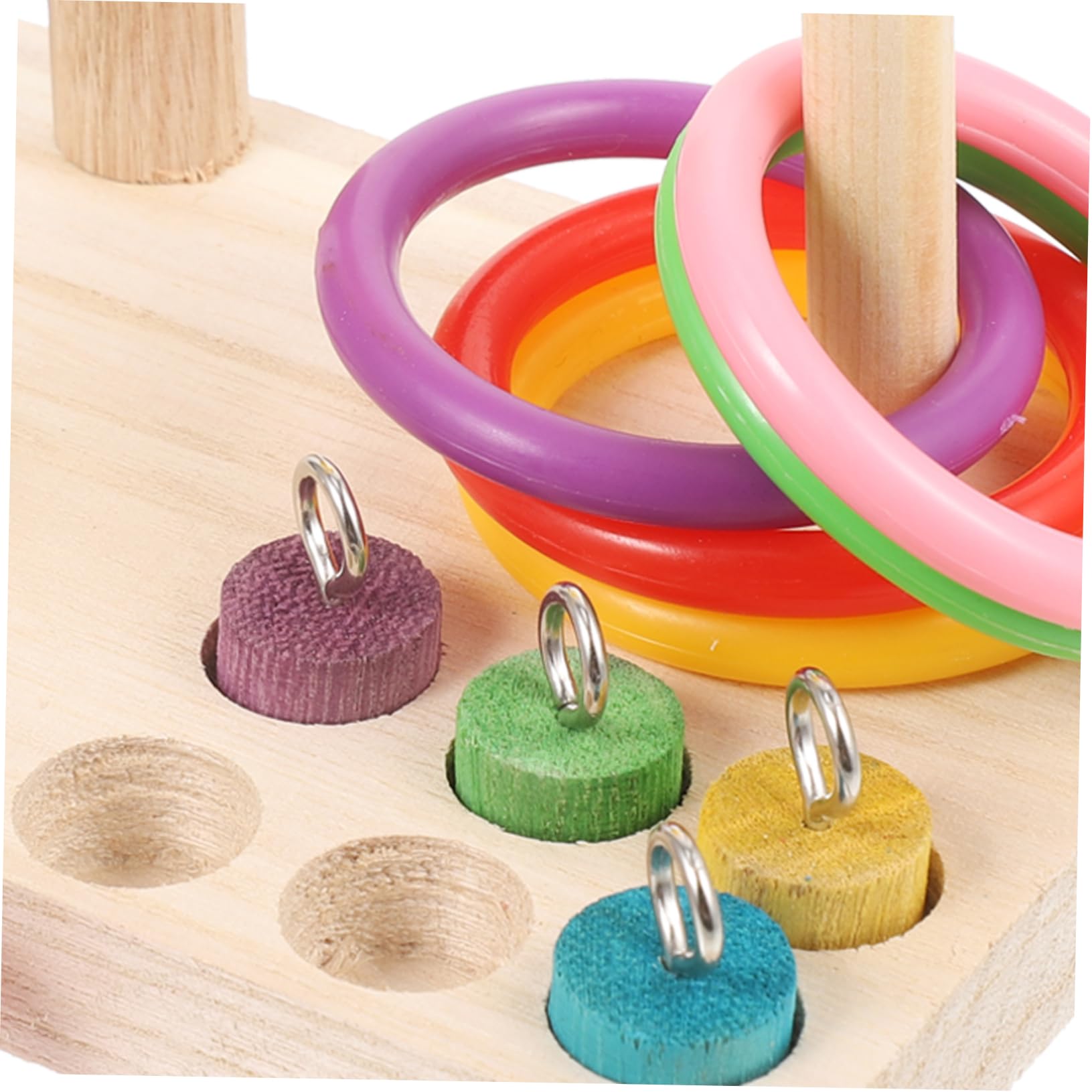 ABOOFAN 1 Set Bird Toy Wooden Bite Toy Parrot Grinding Parrot Trick Tabletop Chew s s Training s Table Perch Small To Stack - Image 3