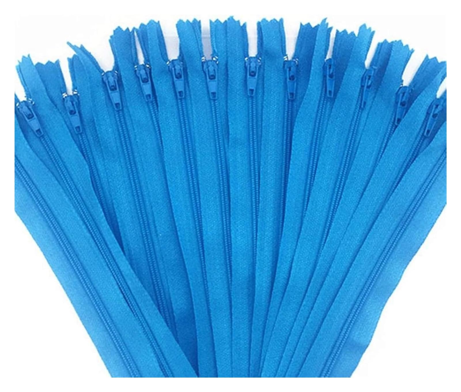 dfEDRd Nylon Coil Zipper by The Yards, Plastic Zipper 10pcs(Blue,20cm)