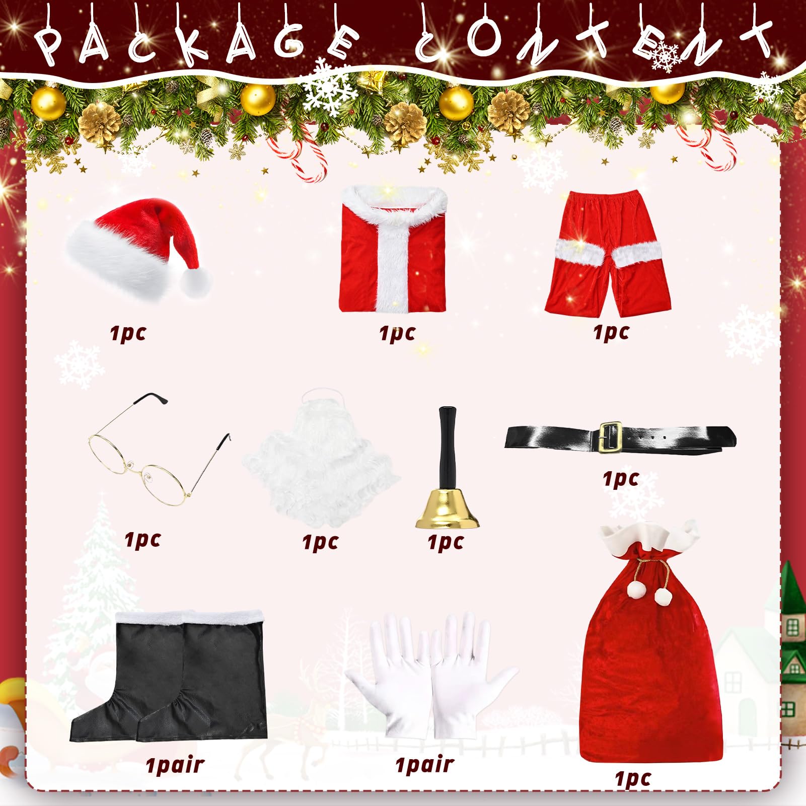 Raveparty Santa Costume Adult, Santa Claus Costume - Image 2