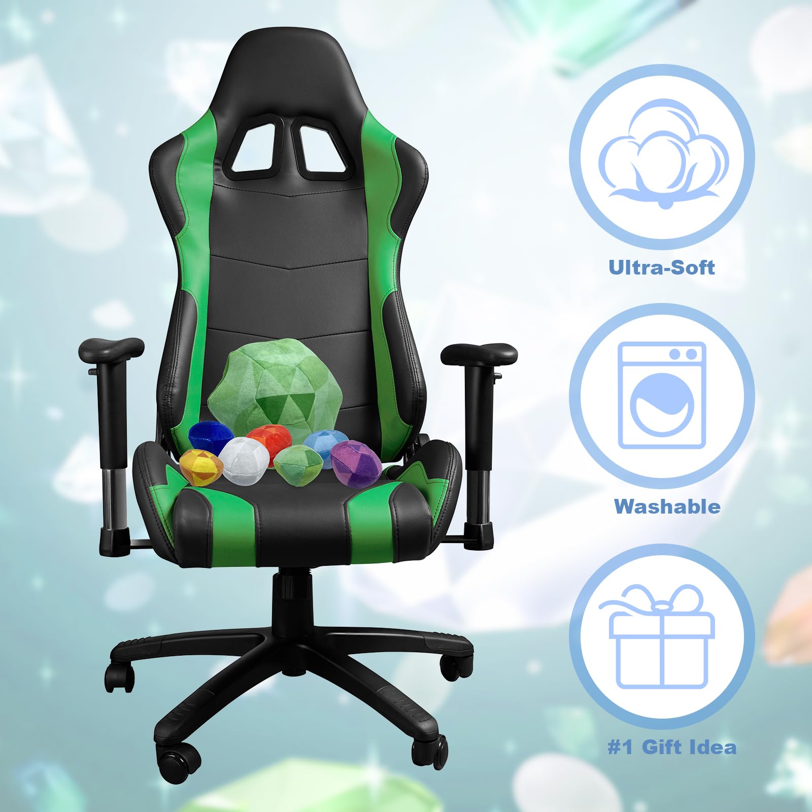 Amazon.co.jp: JDS Toy Store 9インチ カオスエメラルド ぬいぐるみ